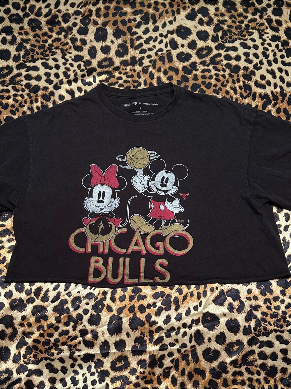 Disney x Junk Food Chicago Bulls Mickey Minnie Graphic Tee *see description*